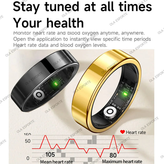 R10 Smart Ring with Charging Case for Men Women, Health and Sleep Monitor, 5ATM Waterproof, Multi-sport Mode, Smartring 2026 New - Merit Sell