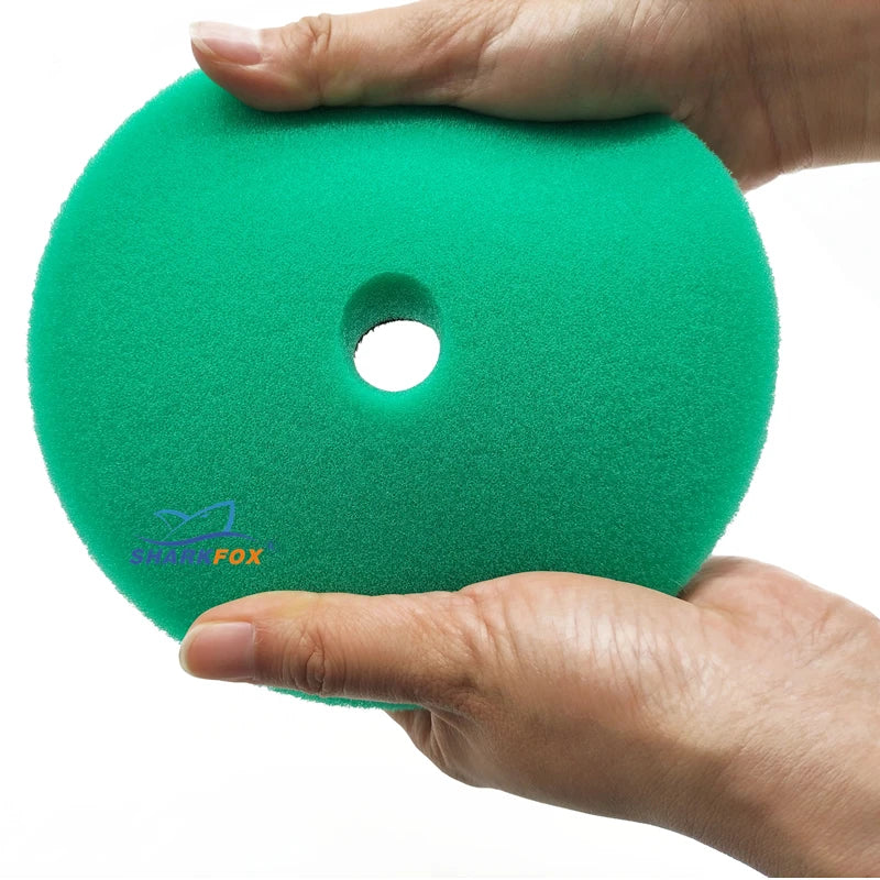 Sharkfox 3"(80mm)/5"(125mm)/6"(150mm) Buffing Polishing Sponge Pads Kit For Car Polisher Disc Buffer Foam Polish Pad - Merit Sell