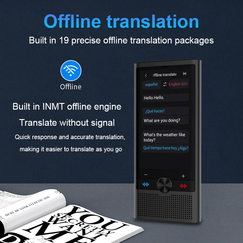 S10 Portable Smart Voice Translator 148 Online19 Offline Languages Real-time Photo Recording Translation 4G WIFI Smart Translate - Merit Sell