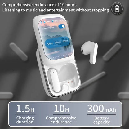 Smart LED Touch Screen Slider Wireless Blue tooth Headset Color Screen Display Noise Reduction Game Mode Switches