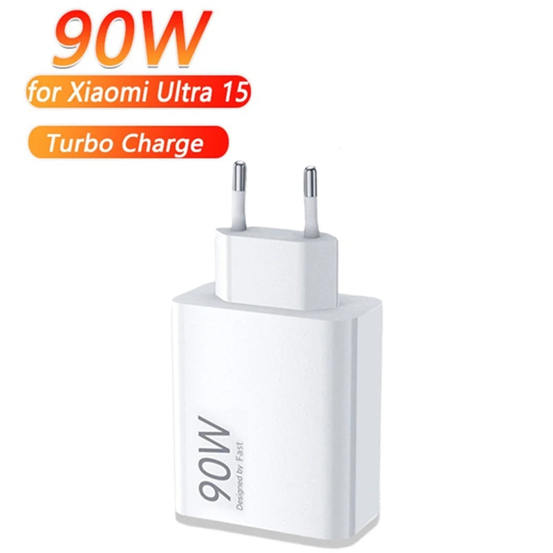 90w 6A Mobile Phone Charger Charging Head European And American Plug Adapter Fast Charging Head Suitable For Xiaomi Redmi
