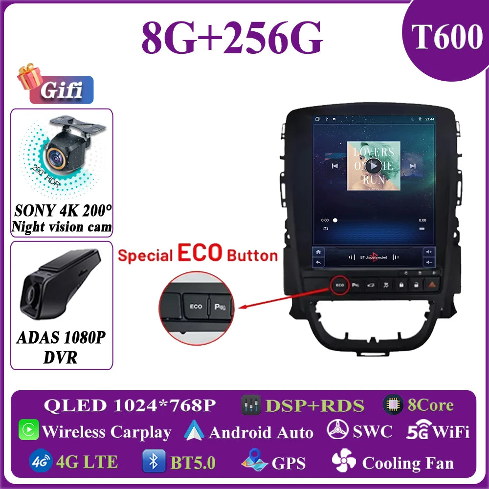Android 14 Car 9.7 inch For Opel Astra J Vauxhall Buick Verano 2009-2015 Auto Radio GPS Navigation Stereo Head Unit Touch Screen