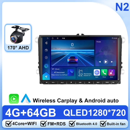 Android 14 Car Radio For Volkswagen Bora Golf 6 Passat Scirocco Sharan Touran Amarok For Skoda Octavia Fabia 2 Multimedia Video