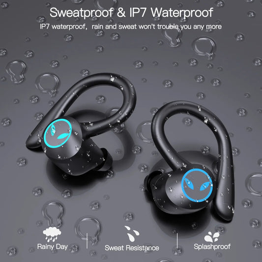 Wireless Earbuds, Bluetooth 5.4 Earbuds Stereo Bass, in-Ear Noise Cancelling Mic, Earphones IPX7 Waterproof Sports,50H Playback.