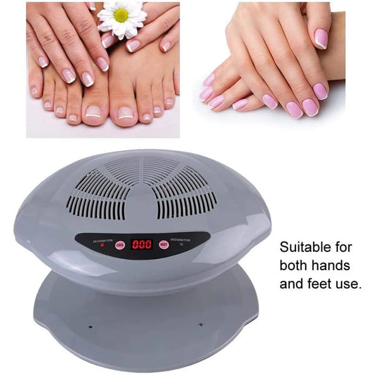 Nail Dryer Nail Fan Hair Dryer with Automatic Hot and Cold Air Function Nail Tools Suitable for Curing Fingernails and Toenails