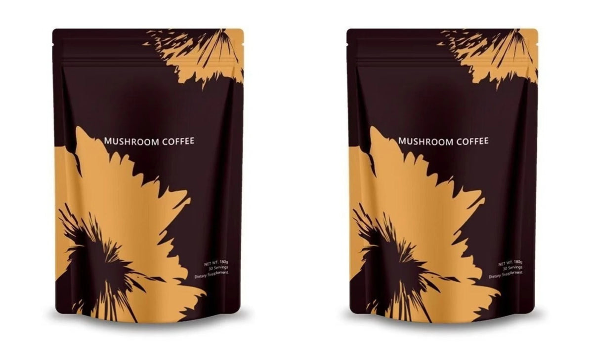 Mushroom Coffee Powder with Lion's Mane Reishi Cordyceps Blend Organic Instant Coffee for Focus Stamina Calm Energy 30 Servings