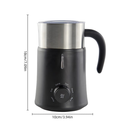 5in1 Electric Milk Frother Hot Cold Foam Maker Milk Warmer for Latte Cappuccinos Hot Chocolate 500W Non-Slip Coffee Frother