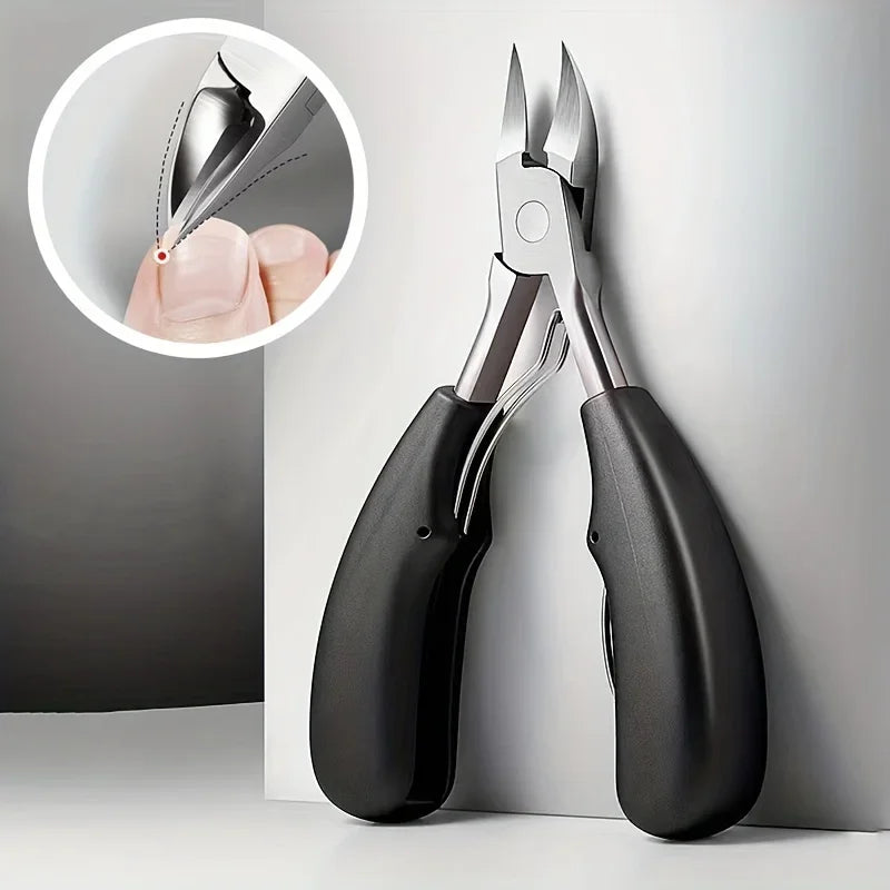 1PACK Toenail Clippers - Stainless Steel Pedicure Tools with Sharp Curved Blade Grooming Tool Christmas Gift