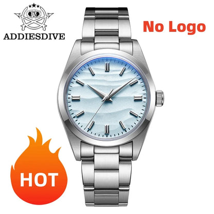 ADDIESDIVE 36mm AD2030 Men's Watch Desert Dial 316L Stainless Steel Reloj Hombre 100m Waterproof Quartz Watches