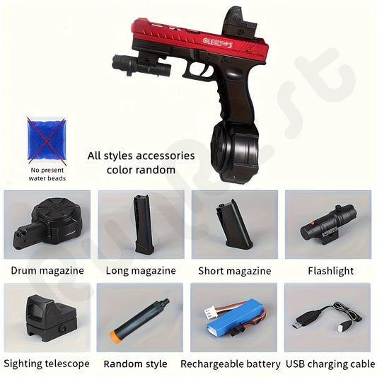 Blaster Gun,Electric Ball Blaster Pistol, High Orbeez Gun Performance Cool Toy Gun, Rechargeable Splatter Ball Toys for Outdoor