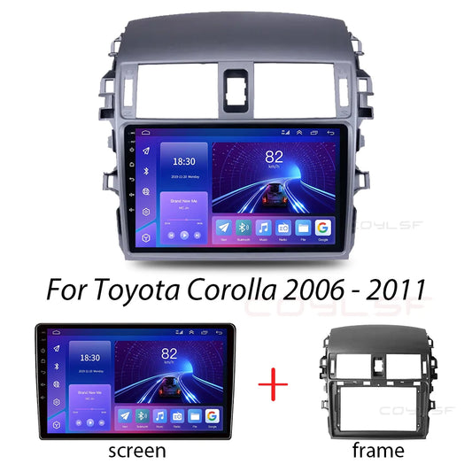Carplay Android Auto for Toyota Corolla E140/150 2006 2007-2013 Multimedia Automotive Subwoofer Autoradio Android DSP 4G