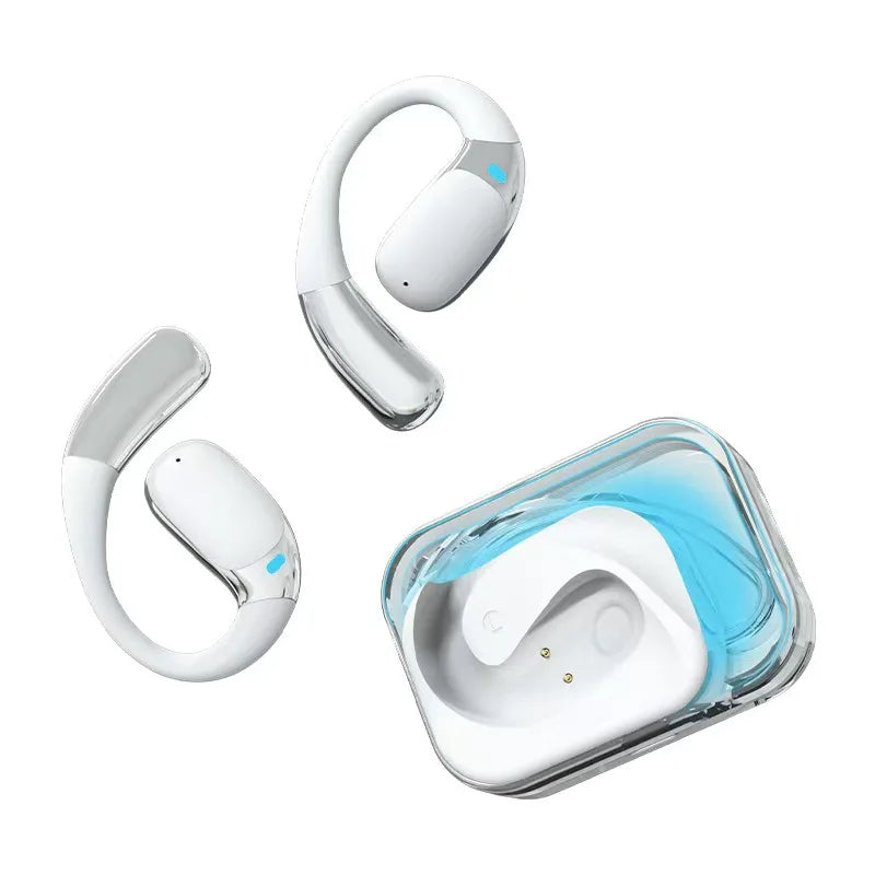 Open Ear Earbuds Bluetooth 5.4 Wireless Earbuds with Ear Hooks Stereo Open Ear Headphones with Clear Call for Running and sports