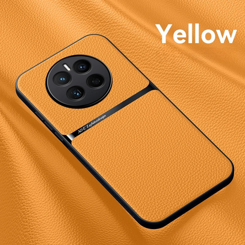 For Hauwei Mate50pro 4G Case Magnetic Car Holder Shockproof Phone Case For Huawei Mate50 Mate 50 Pro 50pro 4G Leather Back Cover