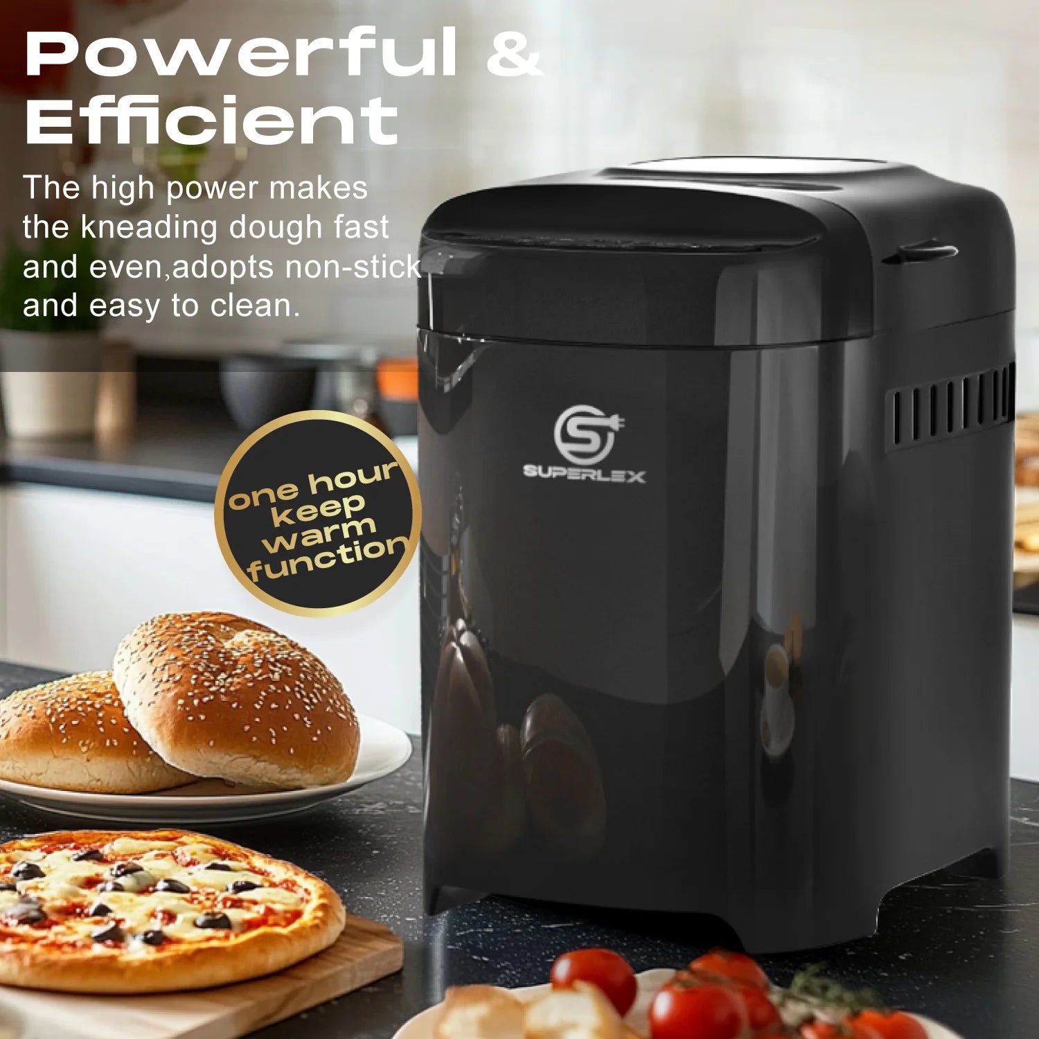 SUPERLEX 550W Power Bread Maker Multi Functions 11 Programs 3 Browing Levels Easy to Use Suitable Family 2026 Bread Machines