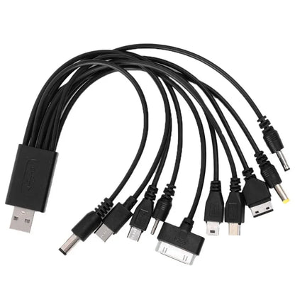 10 in 1 Micro USB Mobile Phone Charger Adapter Plug Usb Data Cable Charging Cable Data Wire Cord for Mobile Phone Universal