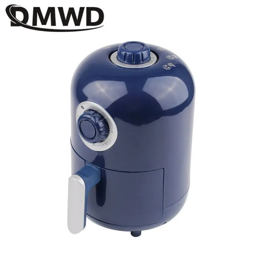 1L Capacity Oil Free Deep Fryer French Fries Chicken Frying Machine Time and Temperature Adjustable Smokeless Mini Bake Oven