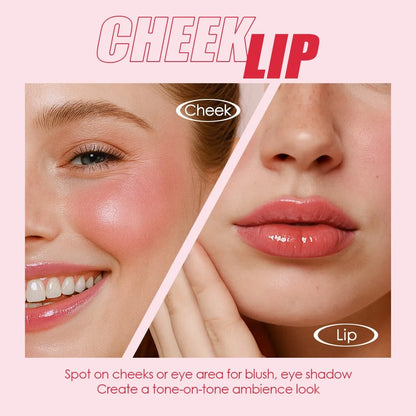 Long-lasting Moisturizing Solid Lip Jelly Red Tinted Lip & Cheek Jam Lip Balm Smooth Gloss Jelly LipGloss Water Light Lipsticks