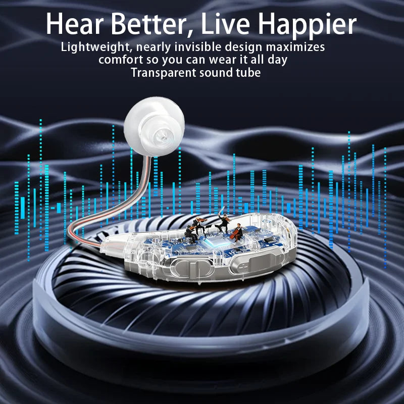 Bluetooth Hearing Aid Magnetic Digital Display With Charging Compartment Long-Lasting Battery Life Intelligent Noise Reduction
