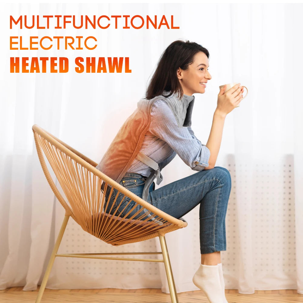 Electric Shoulder Neck Heating Pad Winter Back Warming Blanket 60*90cm Office Home 220/110V Hot Compress Shawl Washable Mat