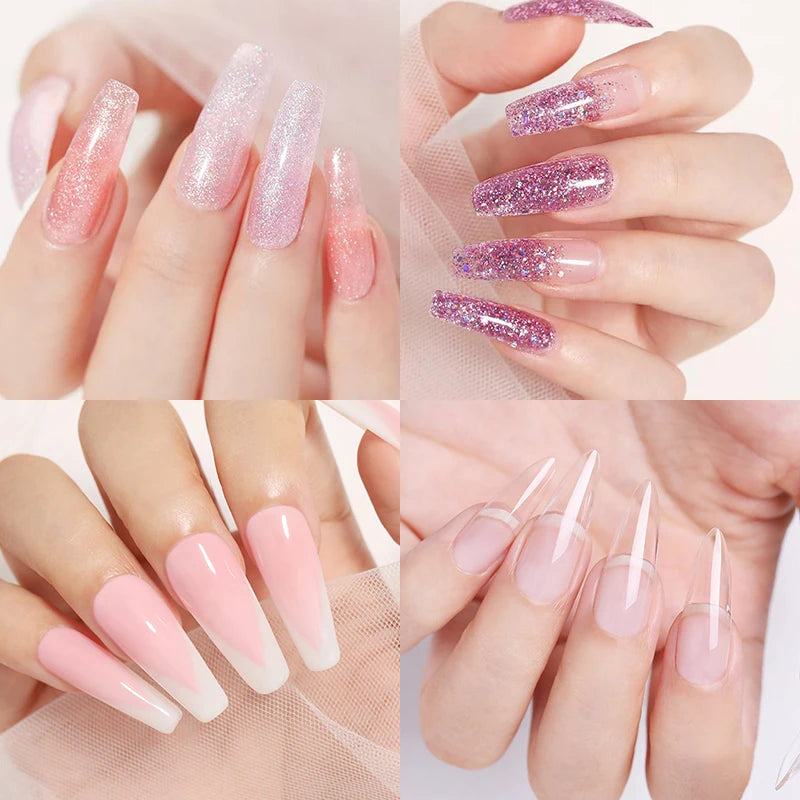 BORN PRETTY 30ml Extension Nail Gel Polish Glitter Crystal Nail Art Fast Extend Nude Pink Varnis Semi Permanent UV Hard Gel Nail