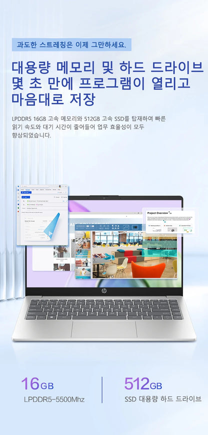 Hp Laptop Star Book 14 R5-7520U 16+512GB 14 Inch Full Hd Display Windows 11 Notebook Computer Special 100% Original em0352AU