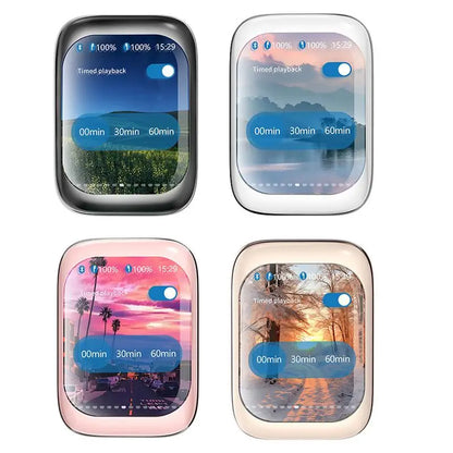 Smart LED Touch Screen Slider Wireless Blue tooth Headset Color Screen Display Noise Reduction Game Mode Switches