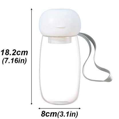 300/550ml Portable Food Grade Material Dog Cat Travel Pet Water Cup Feeding With Lanyard For Small Medium Cats Dogs Pet Supplies