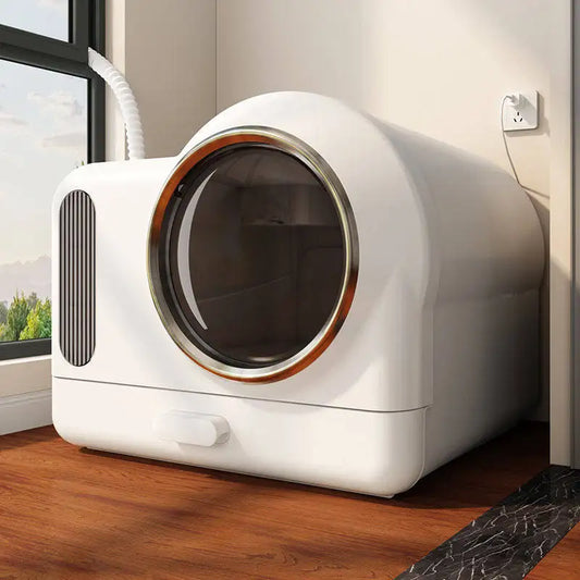 Smart Fresh Air Cat Litter Box,Automatic Deodorization Oversized,Drawer-type Fully Enclosed Cat Toilet,Cat Fecal Basin Deodorant - Merit Sell