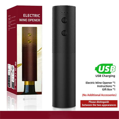 Electric Wine Bottle Opener Automatic Red Wine Corkscrew Rechargeable Wine Opener with Charging Base Tools Kitchen Accessories