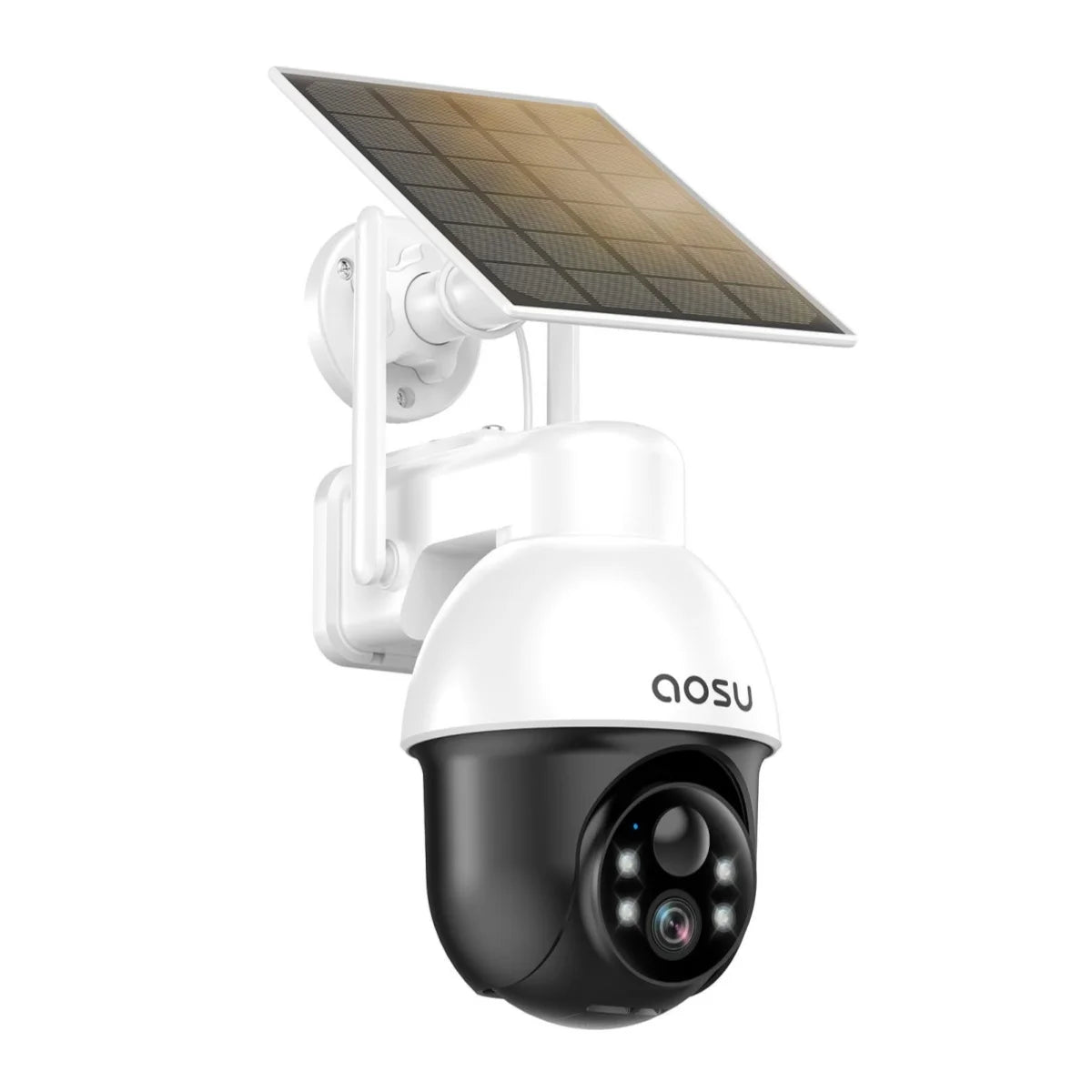 AOSU 3MP PTZ Solar Security Camera Built-in Battery Wireless 2.4Ghz WIFI Camera PIR AI Detection 2-Way Audio Outdoor CCTV Camera