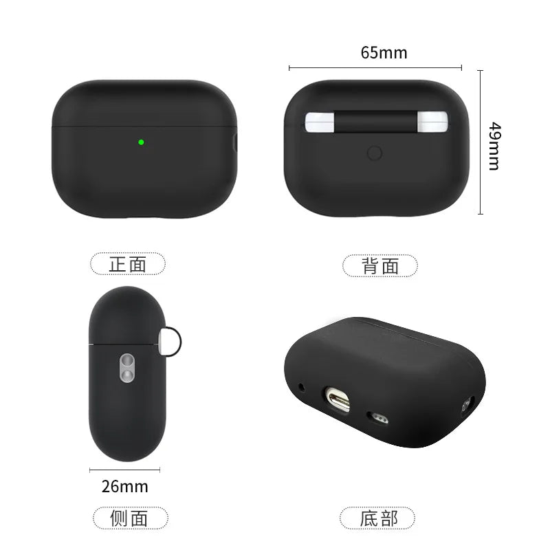 For AirPods Pro 3 2025 Case Silicone Protector for airpods Pro Front LED Visible Pro 2 Case cover with Lanyard for airpods pro 2