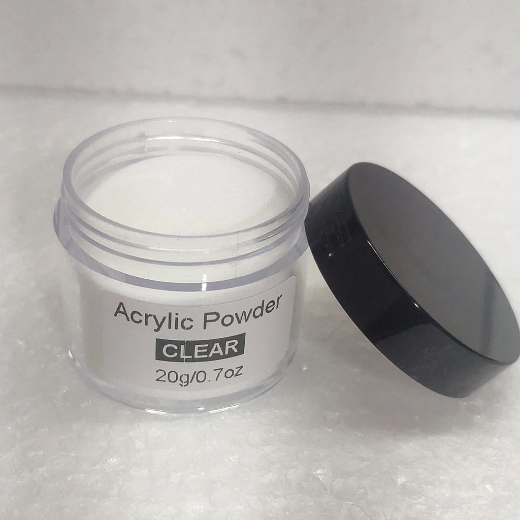 Acrylic Nail Powder Set: 4 Colors Clear Nude Pink White Acrylic Powder for Acrylic Nail Dipping Extension Carving