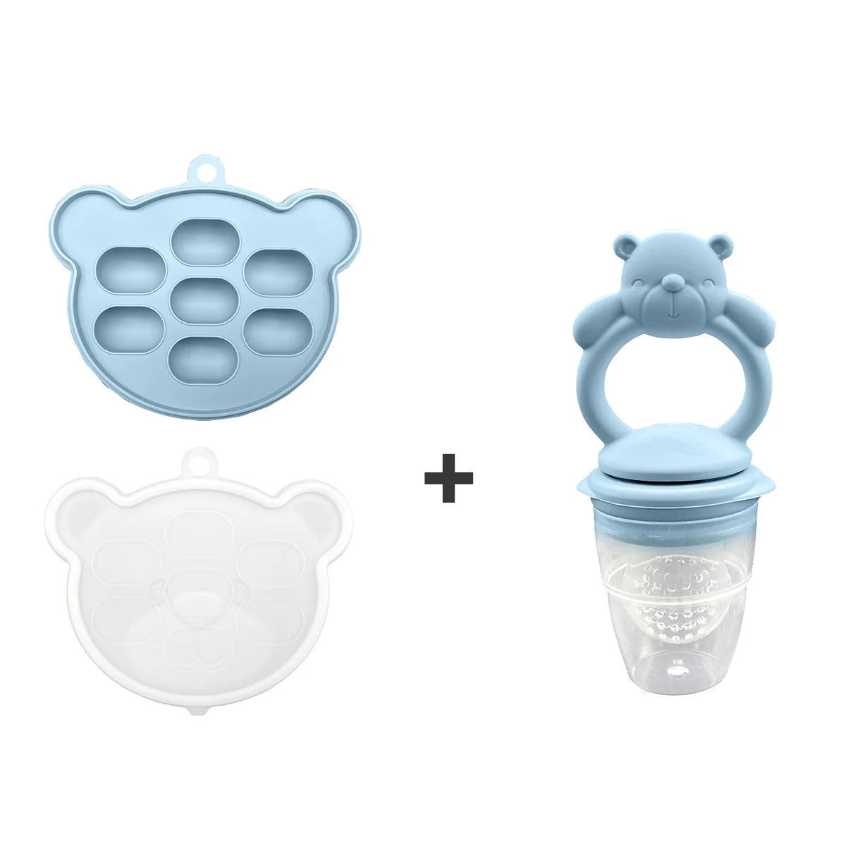 Baby Koala Fruit Feeder Set Food Supplement Feeder BPA Free Silicone Nursing Feeding Freezer Tray Tableware Fresh Food Feeder