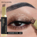 1PC Metallic Shimmer Duo Eyeshadow Stick - Pearlescent Matte, Multiple Color Options, Nude Makeup, Perfect for Christmas Makeup