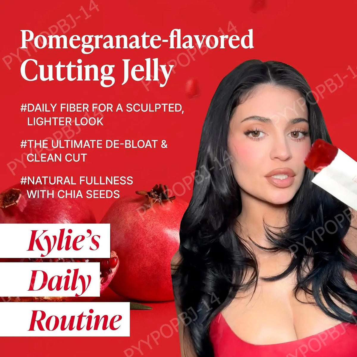 Pomegranate Flavored Wellness Jelly with Garcinia Cambogia Chia Seed Dietary Supplement 10 Sticks  Non-GMO Gluten Free
