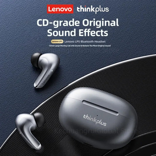 Lenovo LP5 TWS Bluetooth Earphone 9D Stereo HiFi Sports Waterproof Wireless Earbuds for iPhone 13 Xiaomi Bluetooth Headphones