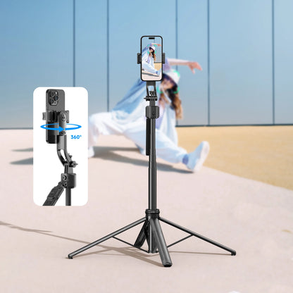 C17 Tripod 360°Auto-Rotation AI Tracking Remote Control Bluetooth Shooting Quadrapod Selfie Stick Stabilizer Optional Fill Light