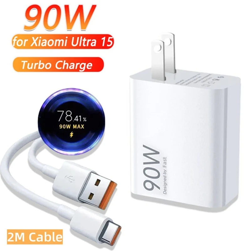 90w 6A Mobile Phone Charger Charging Head European And American Plug Adapter Fast Charging Head Suitable For Xiaomi Redmi