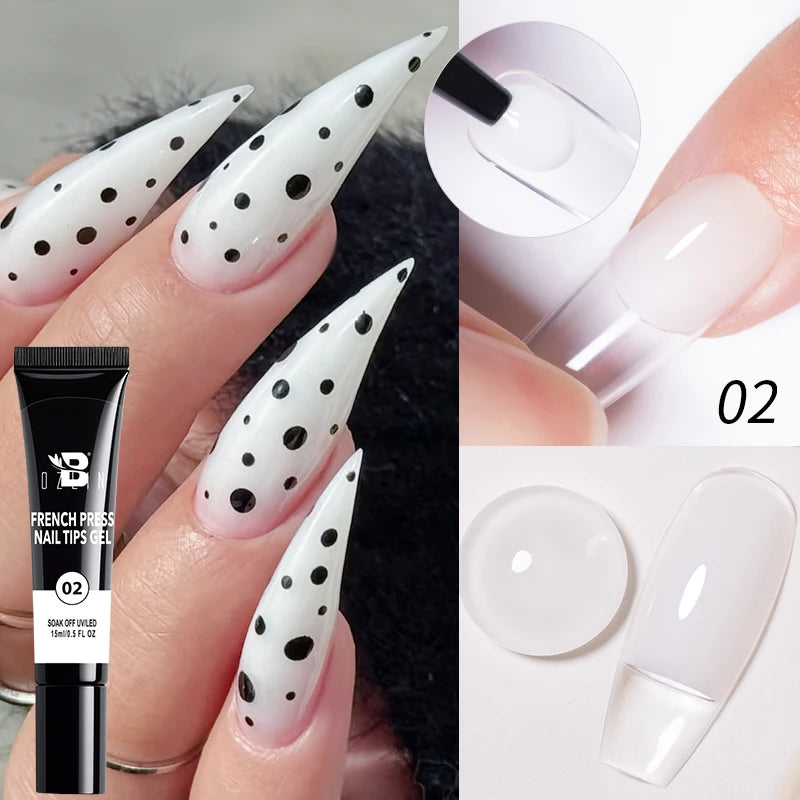 AWStorG 15ML Fiber Builder Nail Gel In A Bottle UV Semi Permanent Clear Pink Nail Strengthener Extension Construction Gel