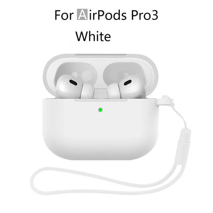 For AirPods Pro 3 2025 Case Silicone Protector for airpods Pro Front LED Visible Pro 2 Case cover with Lanyard for airpods pro 2