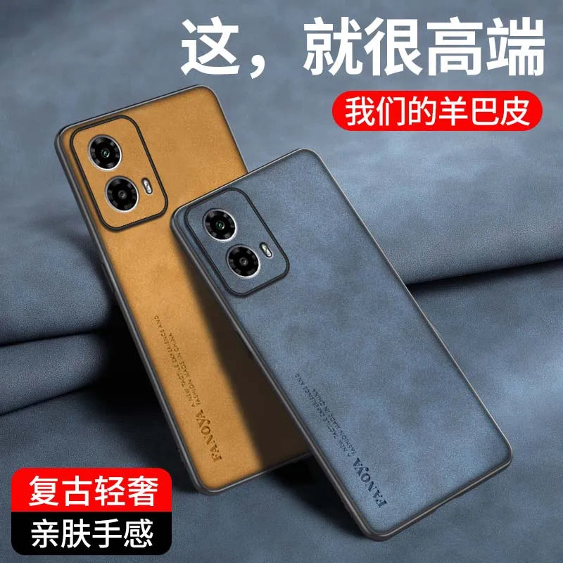 Premium Solid Color Sheepskin Case For MOTO G55 G24 G14 G54 G84 Edge 40 G35 X30 Edge 40 Neo Shockproof Back Cover
