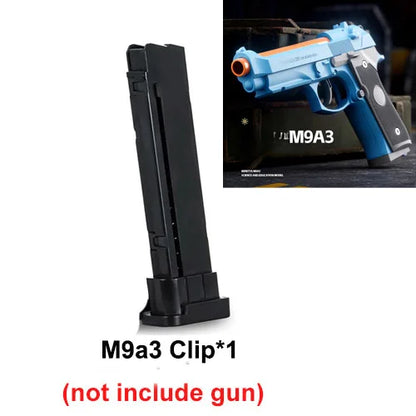 Sig17 Throwing Shell Toy Gun With Target Laser M9a3 Soft Bullet Airsoft Pistol Outdoor Sports CS Game Weaponfor Children Gift