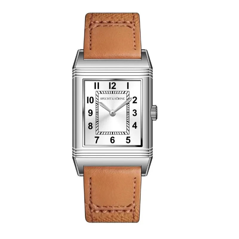 2025 New Fashion Specht & Söhne Overturn Square Watch Men's Watches Ultrathin Quartz Movt Casual Men Watch Reloj Hombre 24.4MM