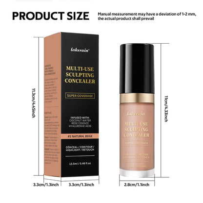lakerain 5 color multipurpose concealer natural finish brighten skin tone cover dark circles concealer liquid