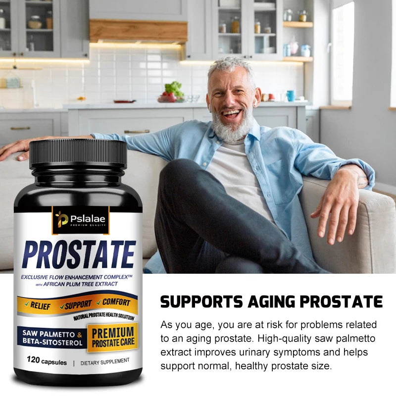 Prostate, 3-Pack, Saw Palmetto and Beta Sitosterol Supplements Healthy Support Size Supports Urinary Relief and Bladder Control