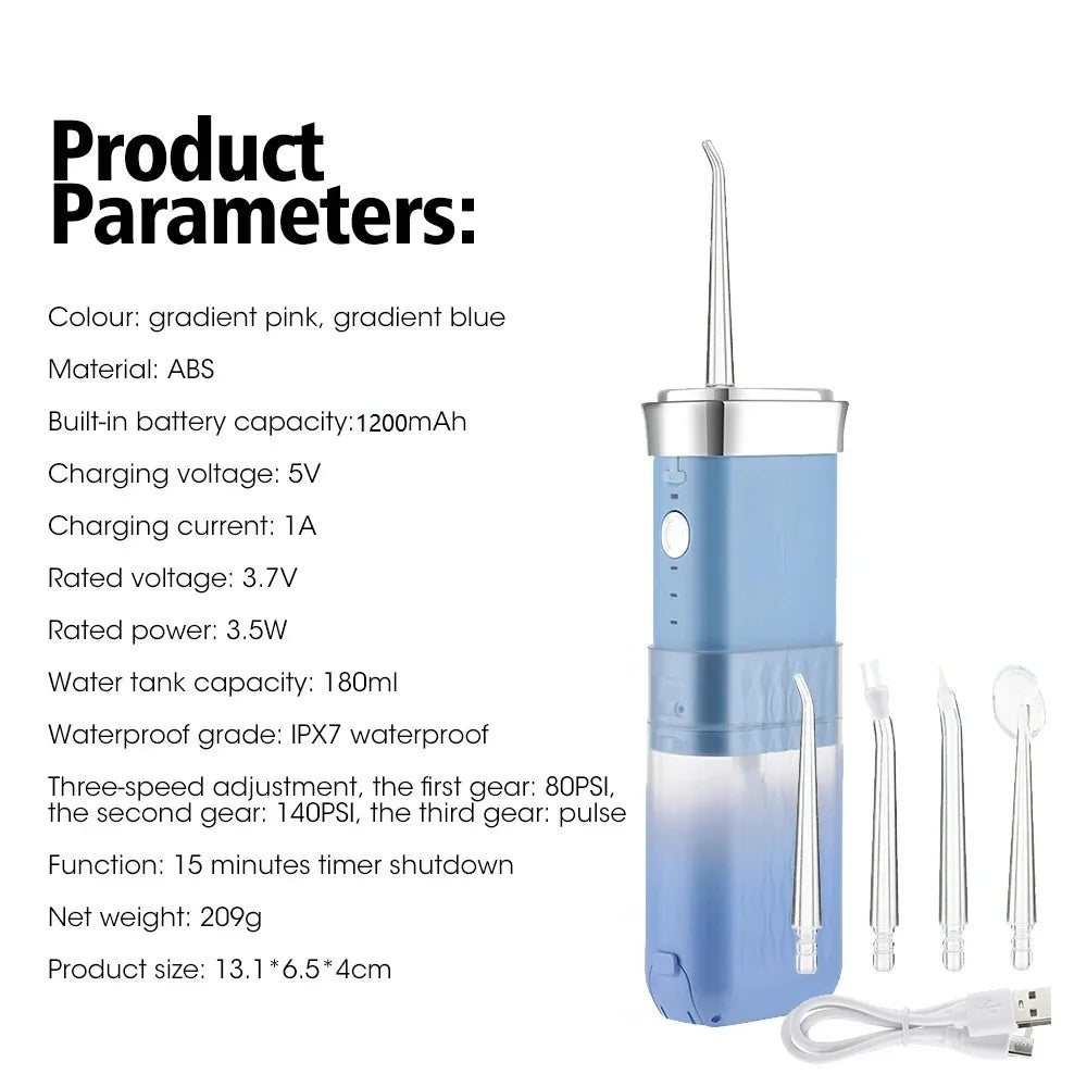 Portable Oral Irrigator Ultrasonic Calculus Remover Electric Teeth Whitening Dental Scaler Plaque Stains Tartar Home Oral Care