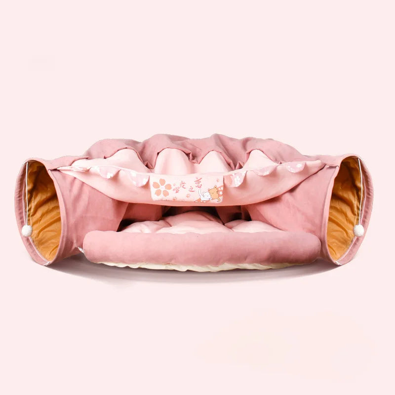 Cat Tunnel Four Seasons Universal Cat Toy for Convenient Storage and Folding Little Cat Supplies