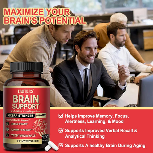 Advanced Nootropic Brain Capsules - Bacopa Monnieri, Support Memory Focus Cognition Mental Clarity & Daily Brain Performance