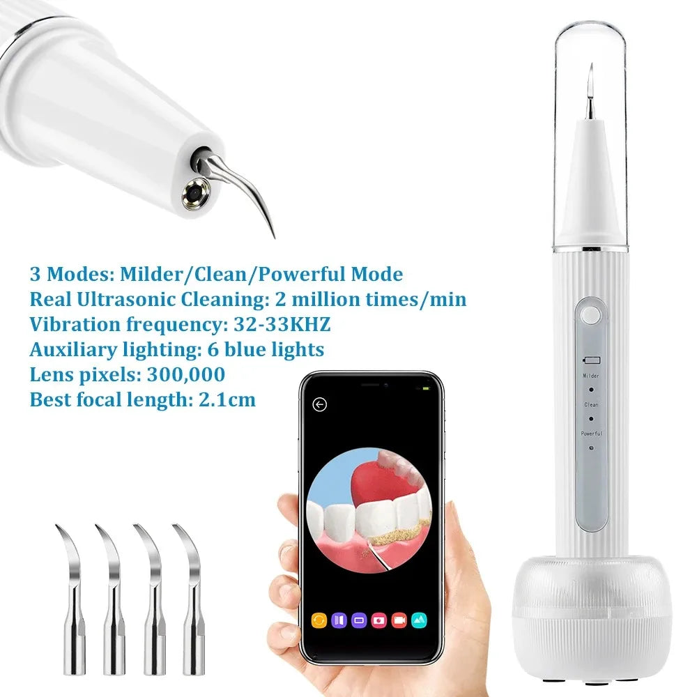 Portable Oral Irrigator Ultrasonic Calculus Remover Electric Teeth Whitening Dental Scaler Plaque Stains Tartar Home Oral Care