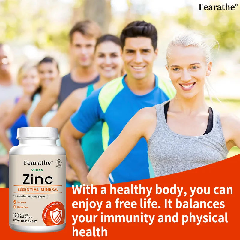 Zinc 15mg Capsules - High Absorption, Boosts Immune, Support Sleep, Energy, Skin Health, Antioxidant, Non-GMO, Gluten-Free